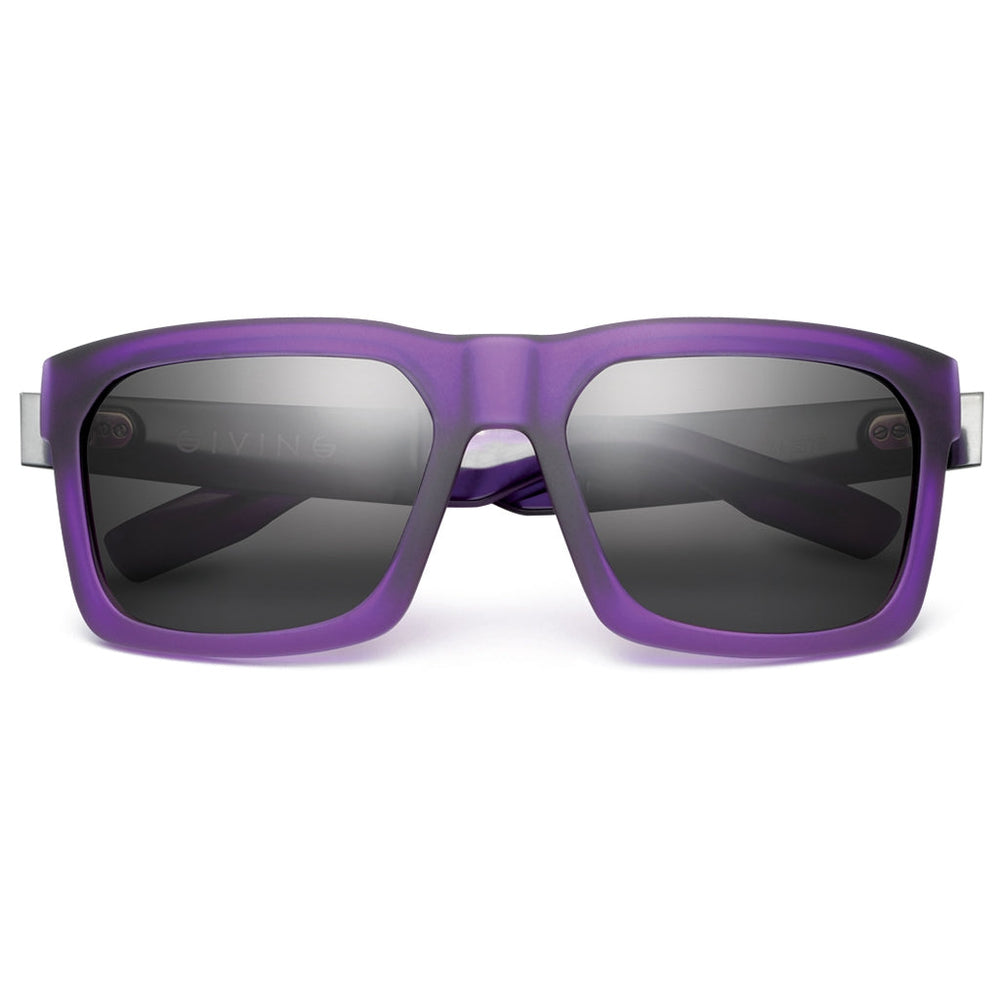 GIVING: Matte Purple - Brushed Black / Grey Lens