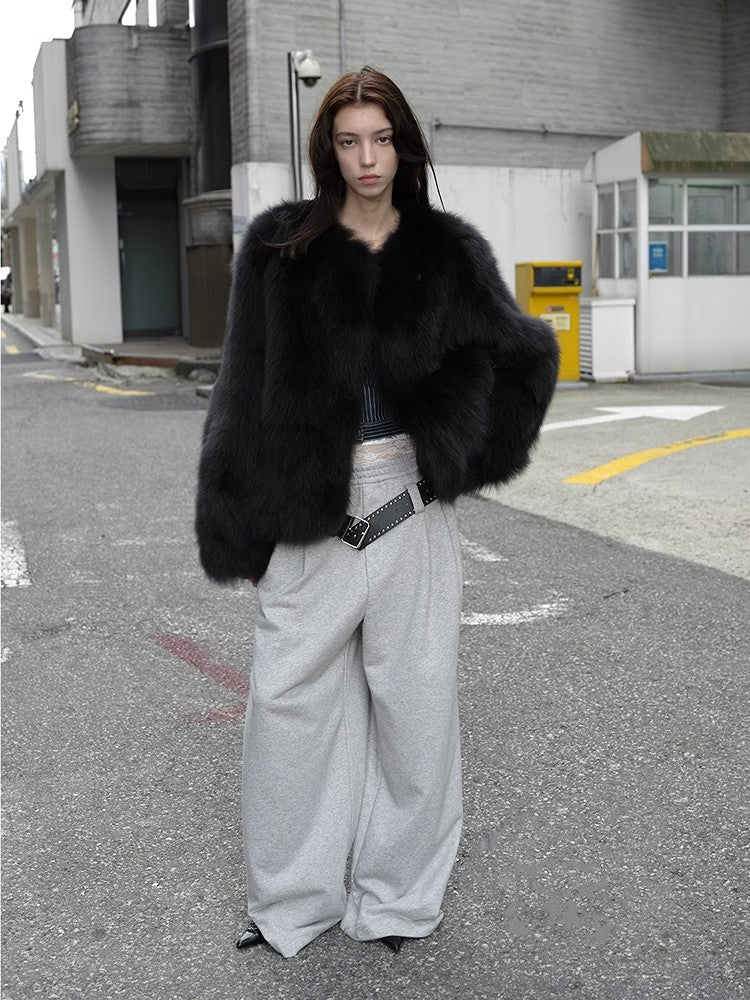 Morning Mist Manor Urban Chic Fox Fur Coat