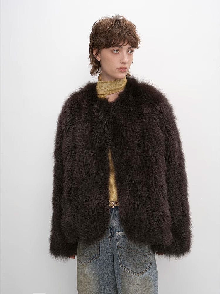 Morning Mist Manor Urban Chic Fox Fur Coat