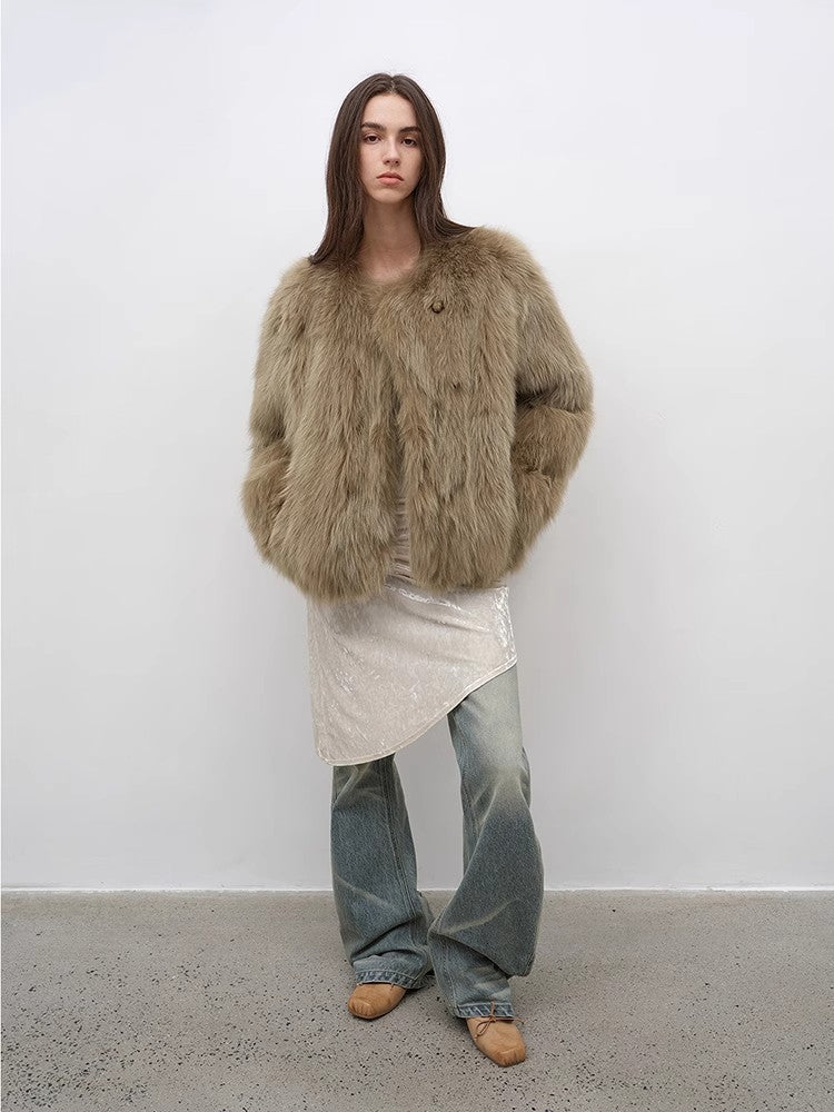 Morning Mist Manor Urban Chic Fox Fur Coat