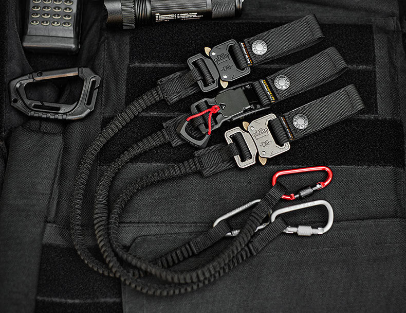 Func. tool rope, equip. tools, phone anti-loss hooks, bag & pant dec. ropes
