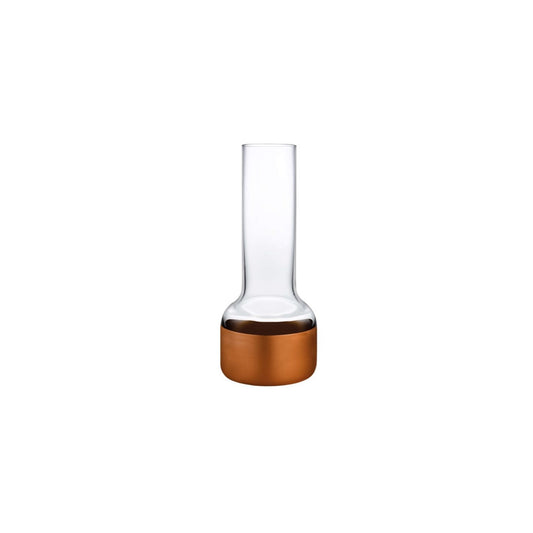Contour Bud vase with Clear Top and Copper Base