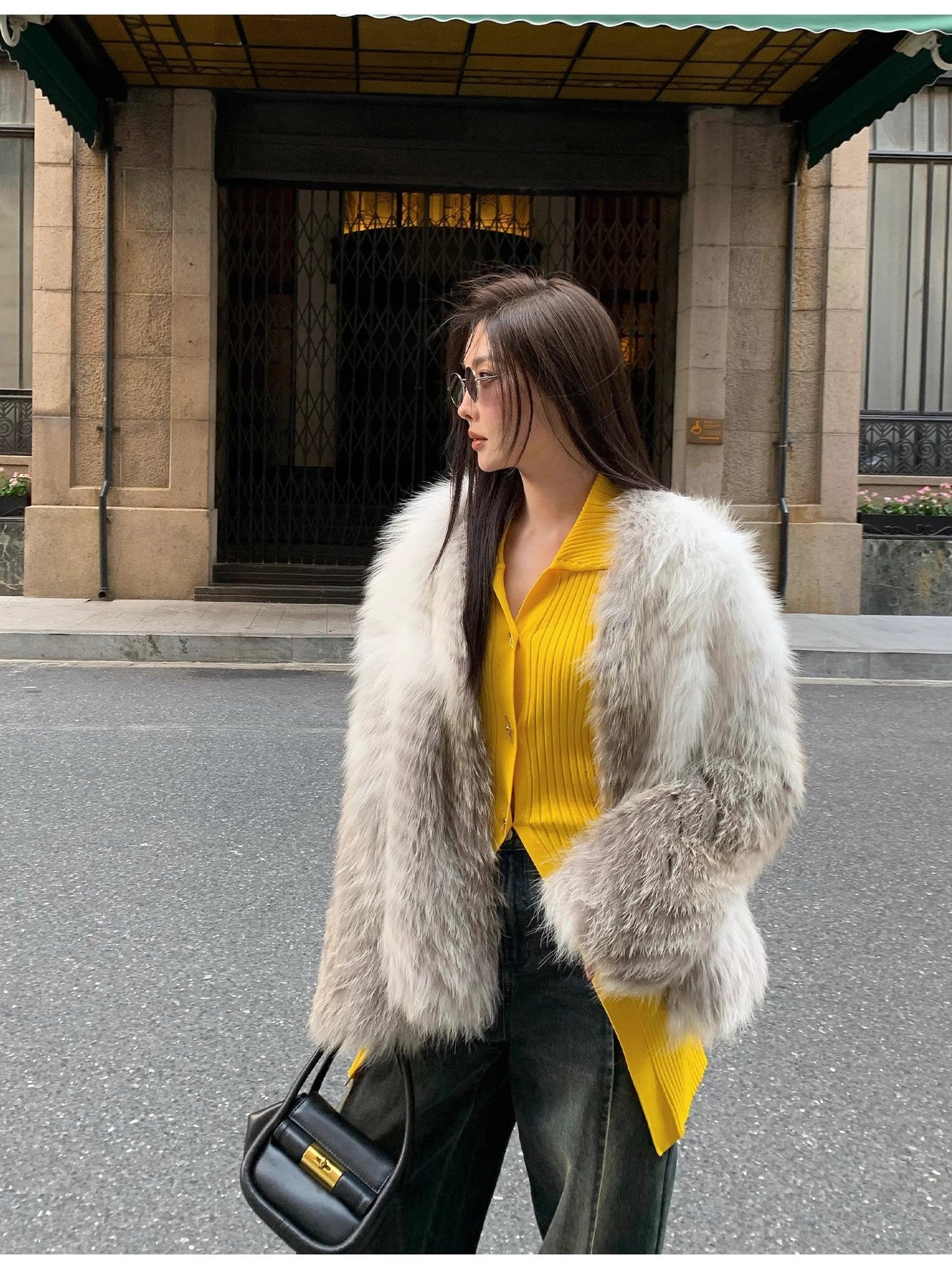 Yukino Dream Colorful Fox Fur Coat