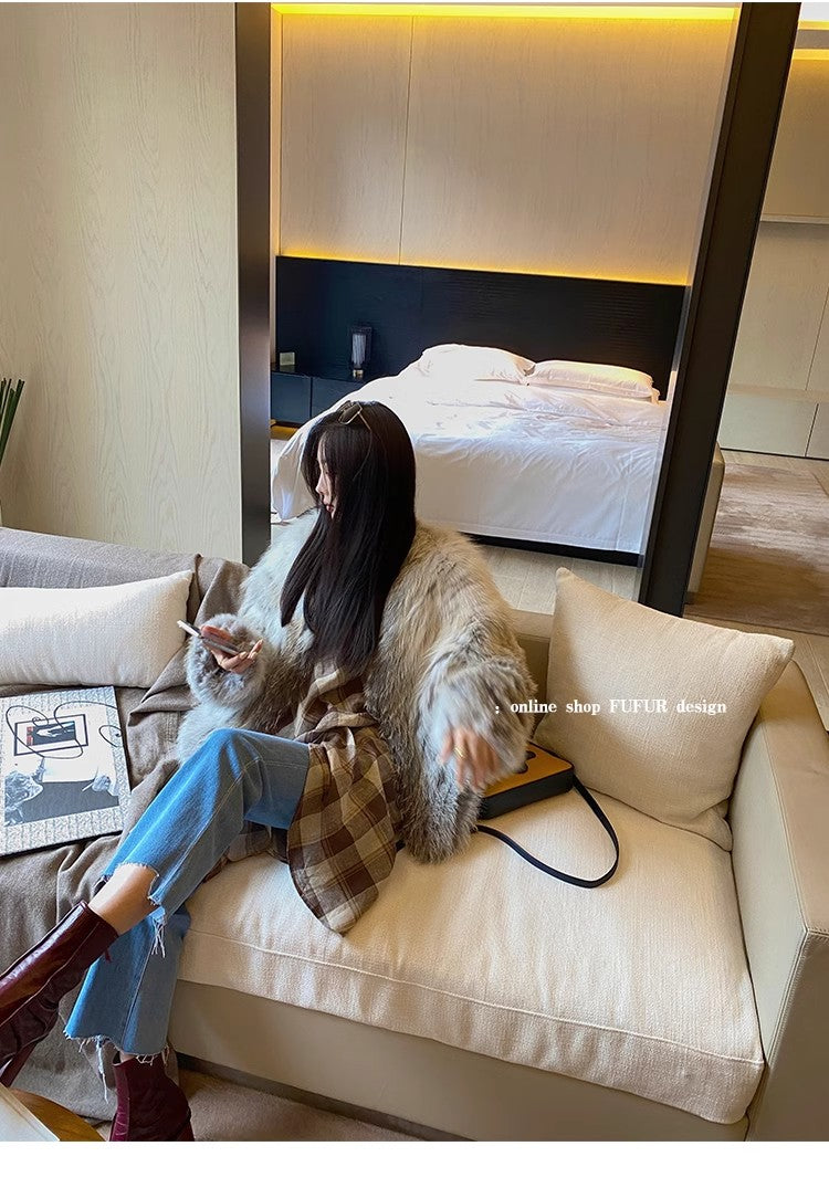 Yukino Dream Colorful Fox Fur Coat