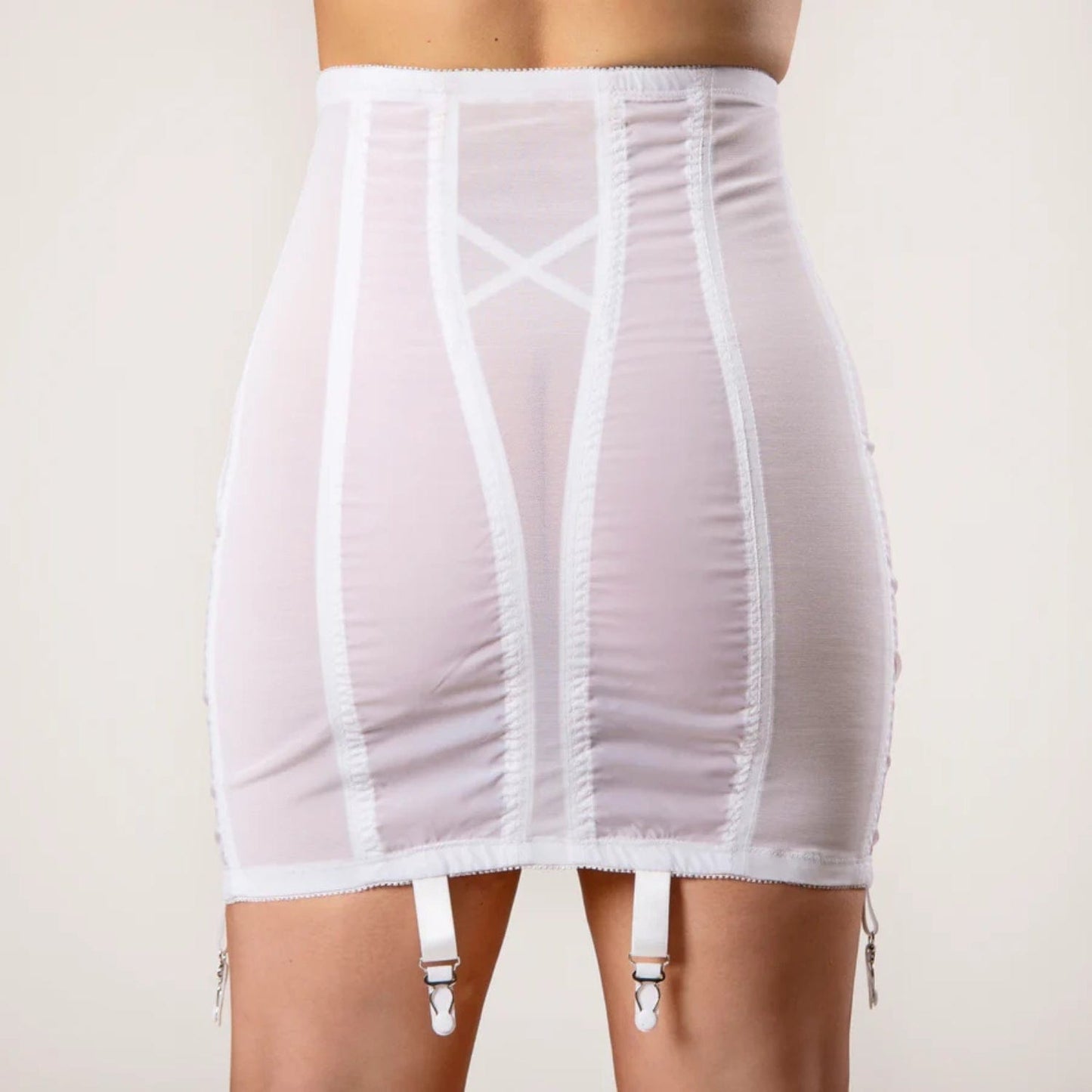 Style 1294 | High Waist Open Bottom Girdle | Extra Firm Shaping | Side Zipper + Hook Closure