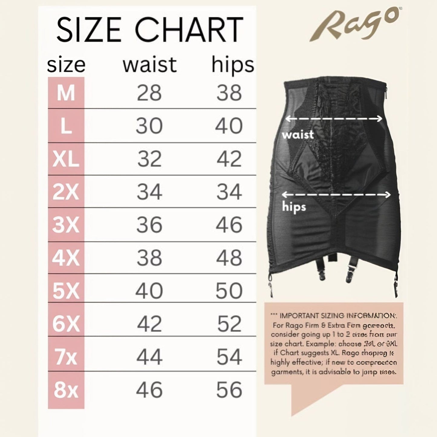 Style 1294 | High Waist Open Bottom Girdle | Extra Firm Shaping | Side Zipper + Hook Closure