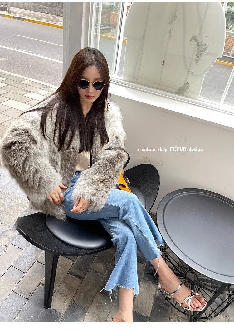 Yukino Dream Colorful Fox Fur Coat