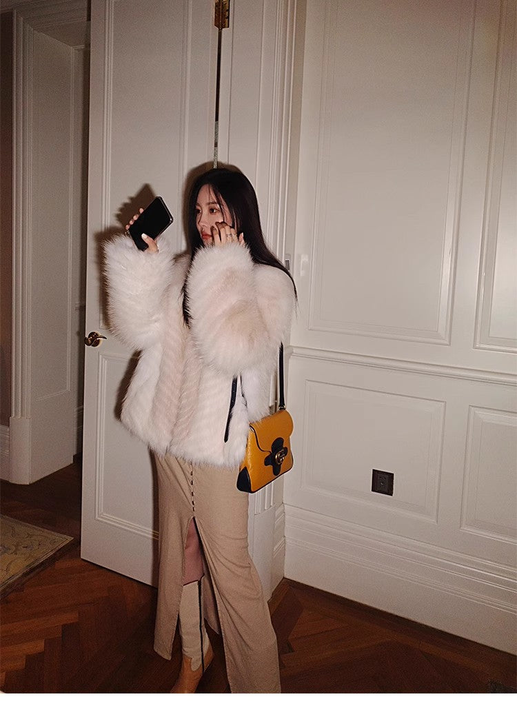 Yukino Dream Colorful Fox Fur Coat