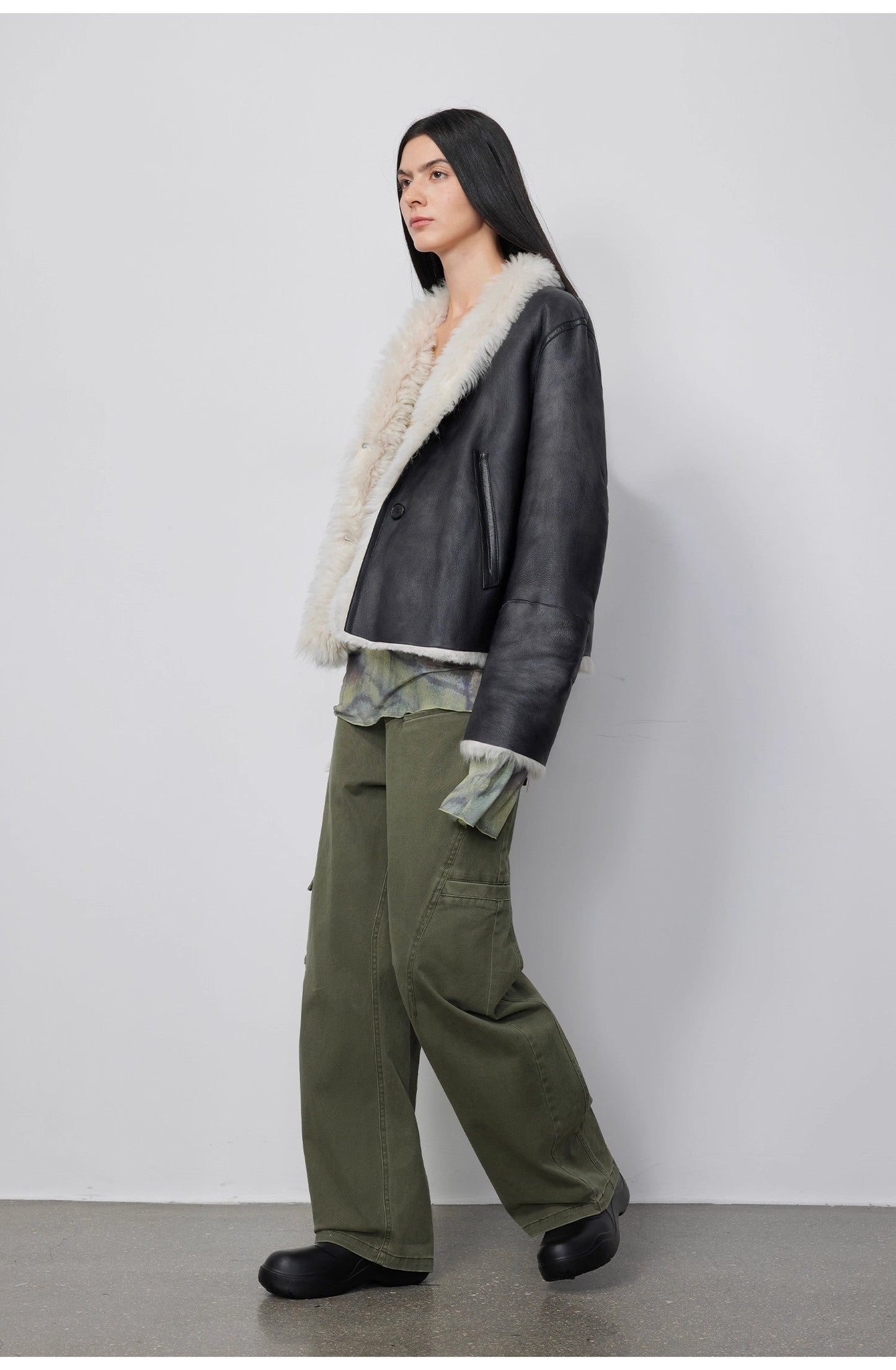 Beethoven's Night Reversible Tuscan Sheepskin Coat