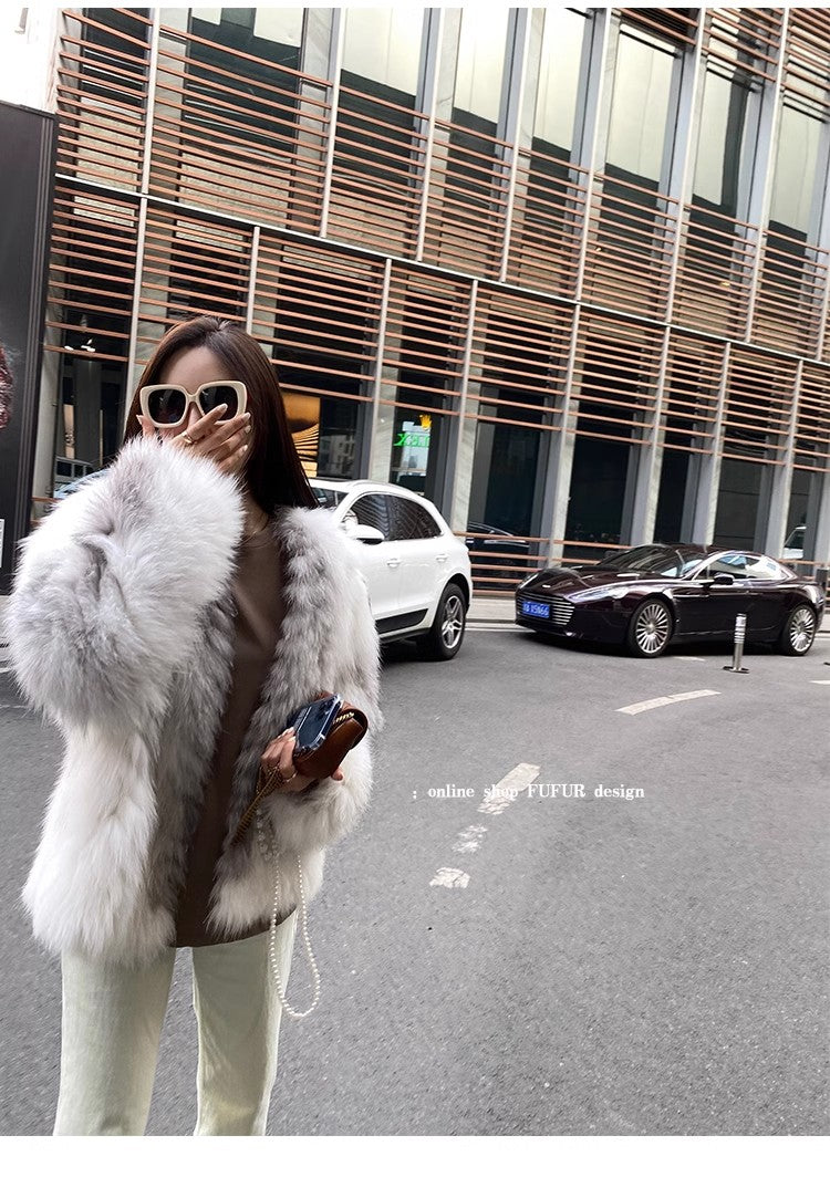 Yukino Dream Colorful Fox Fur Coat