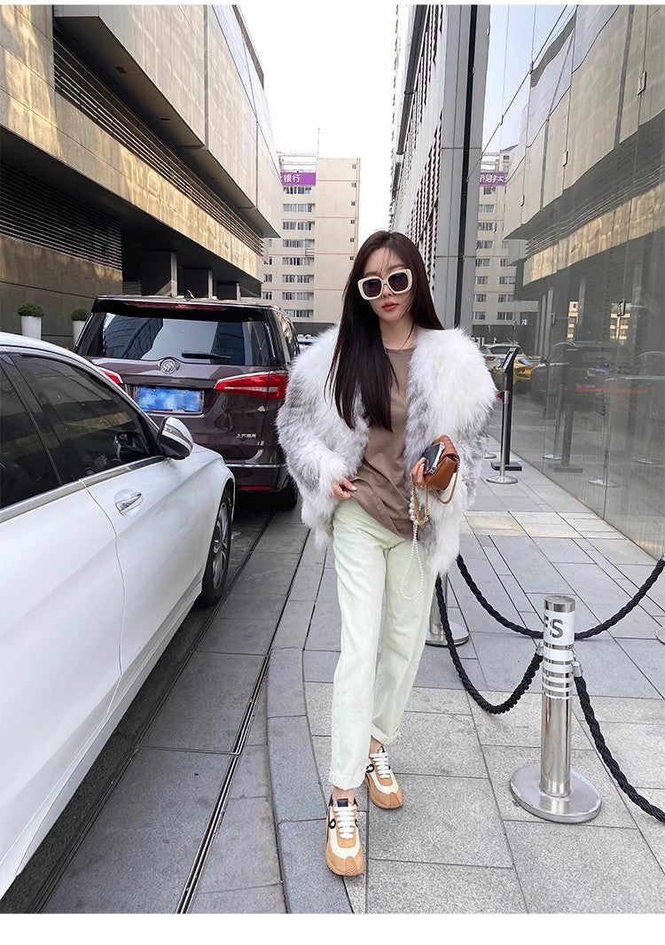 Yukino Dream Colorful Fox Fur Coat