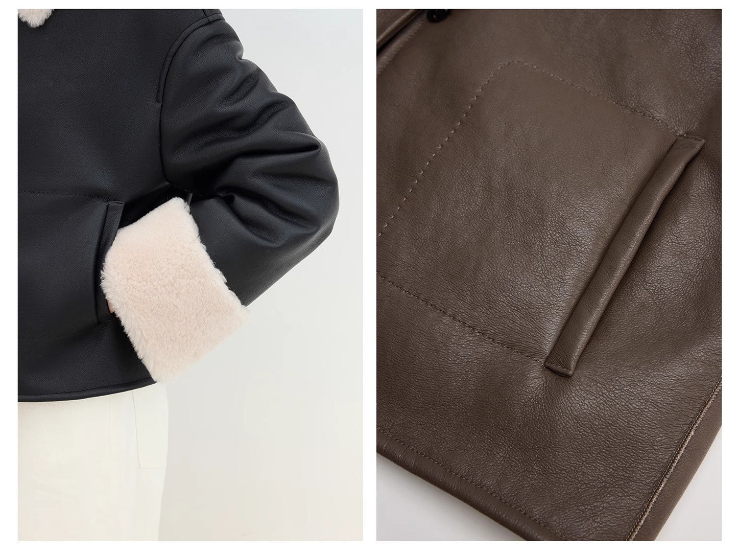 "Slightly Sweet Latte Second Generation" Shearling Jacket