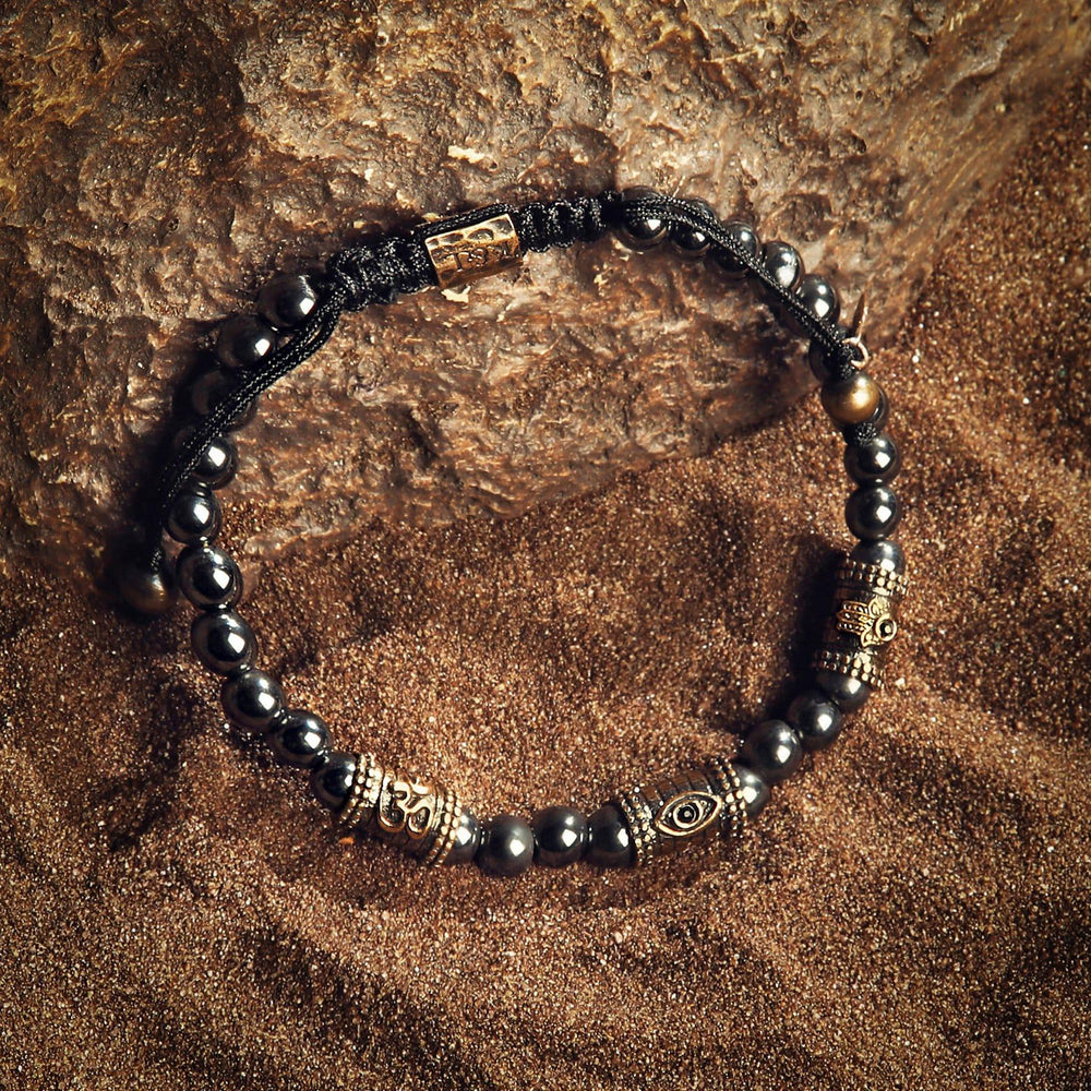 Grounding Force - Hematite Macrame Bracelet
