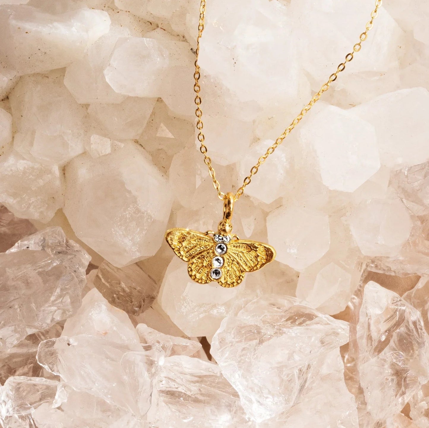 Spontaneous Joy - Butterfly Pendant Necklace