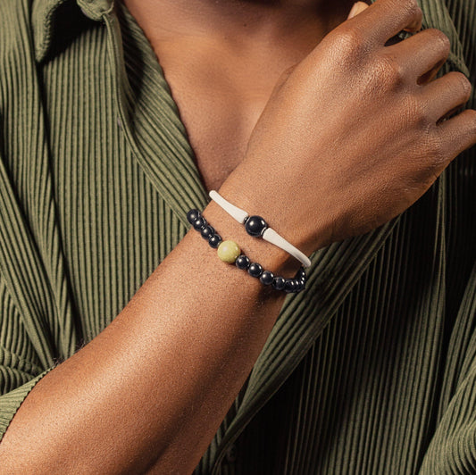 Inner Strength - Hematite Jade Bracelet