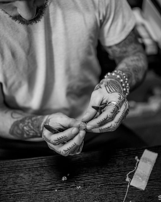 Black Pearl + Blue Tigers Eye Choker