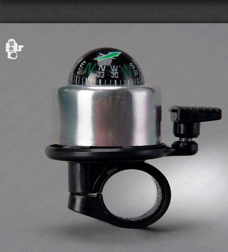Bike Handlebar Bell with Compass & Horn