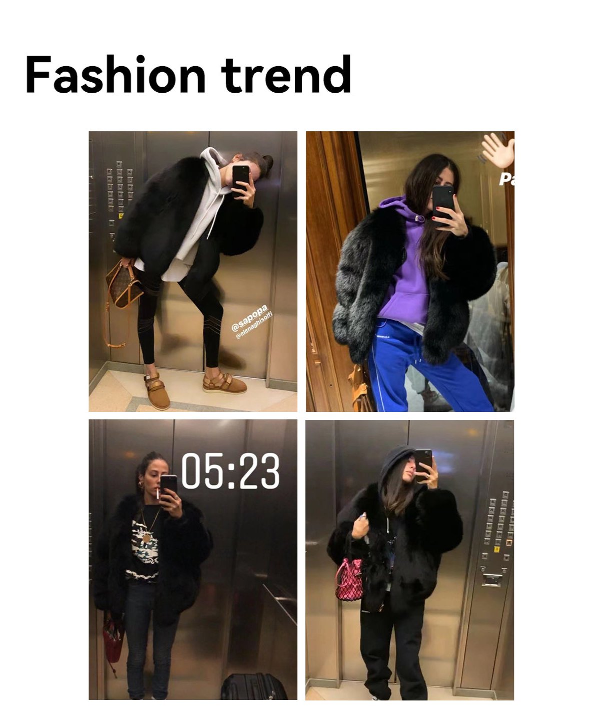 Black Sugar Champagne Fox Fur Coat