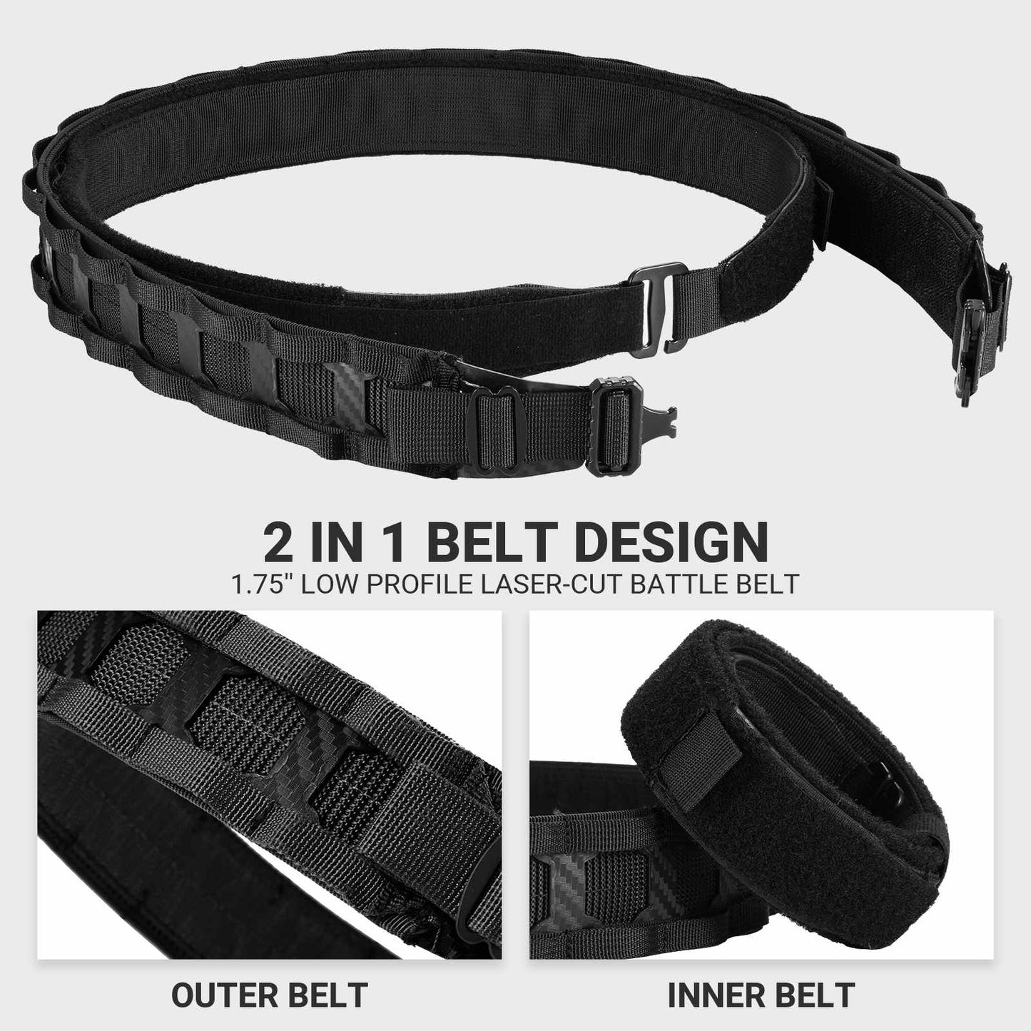 1.75'' MOLLE Battle Belt with Quick Release Buckle