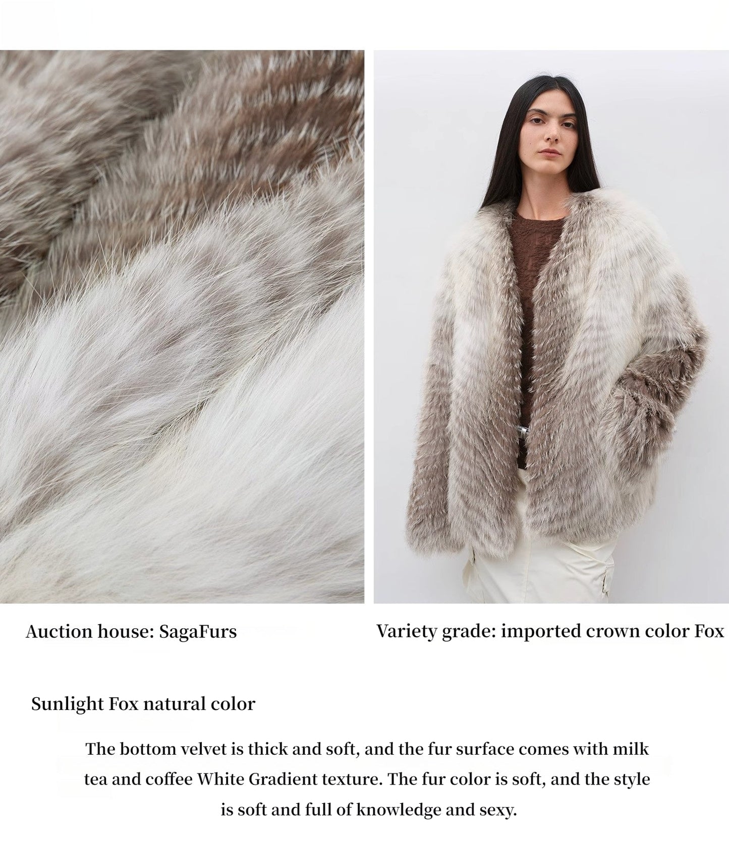 Yukino Dream Colorful Fox Fur Coat
