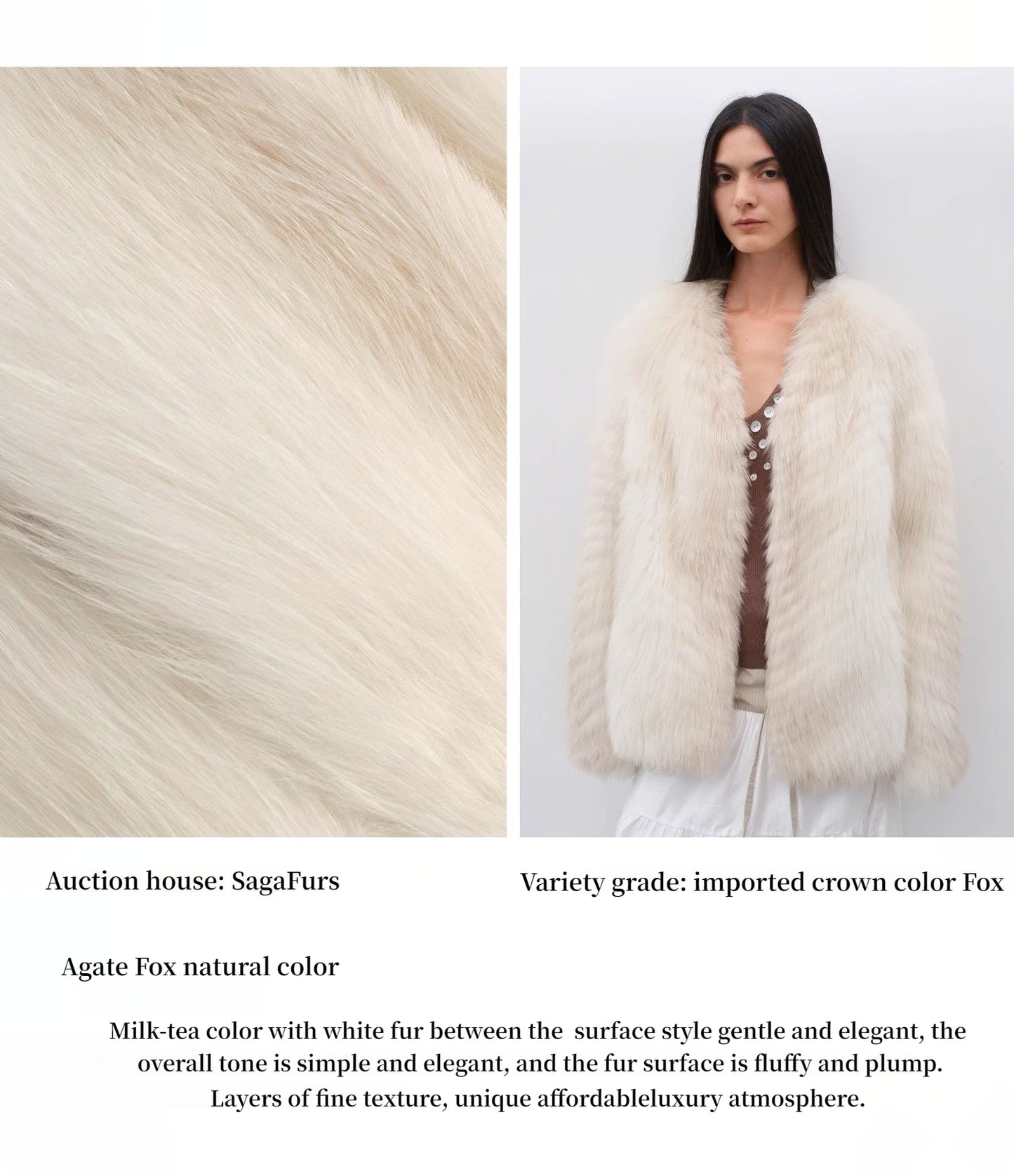 Yukino Dream Colorful Fox Fur Coat