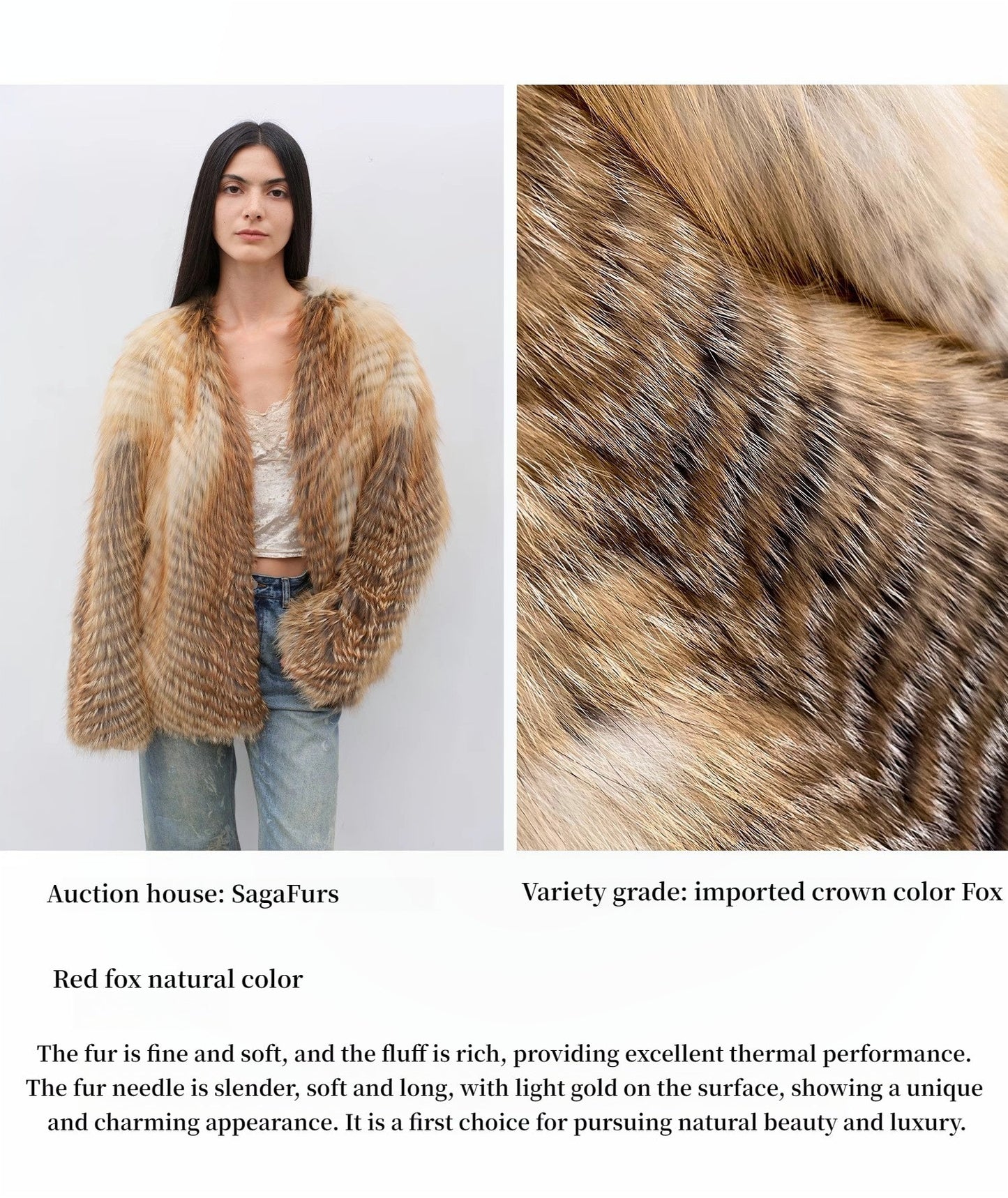 Yukino Dream Colorful Fox Fur Coat