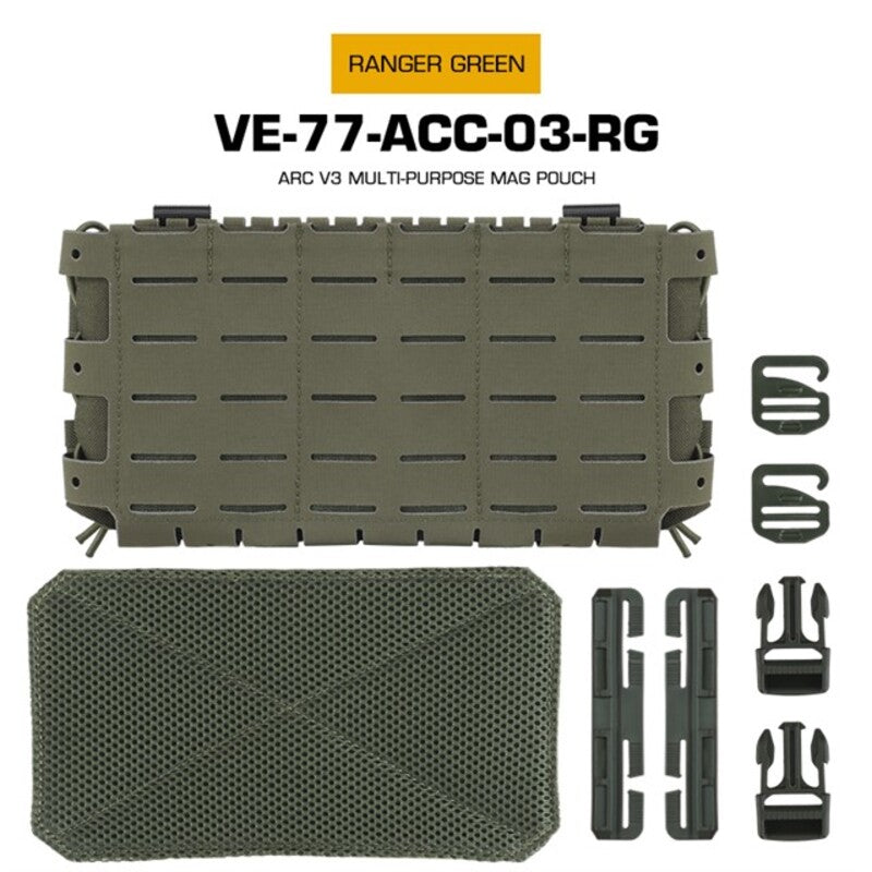 Tactical ARC V3 Molle Mag Pouch for M4/AR15, laser-cut, for hunting & airsoft.