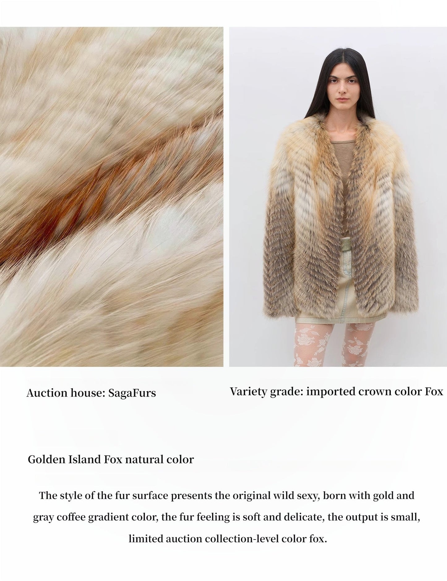 Yukino Dream Colorful Fox Fur Coat