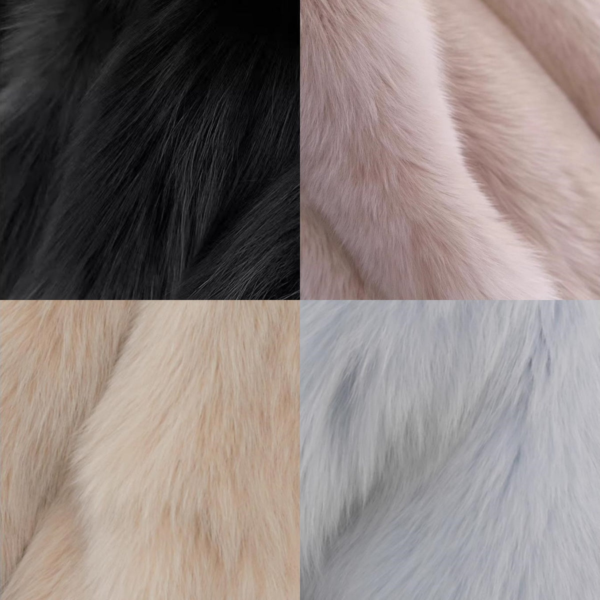 Black Sugar Champagne Fox Fur Coat