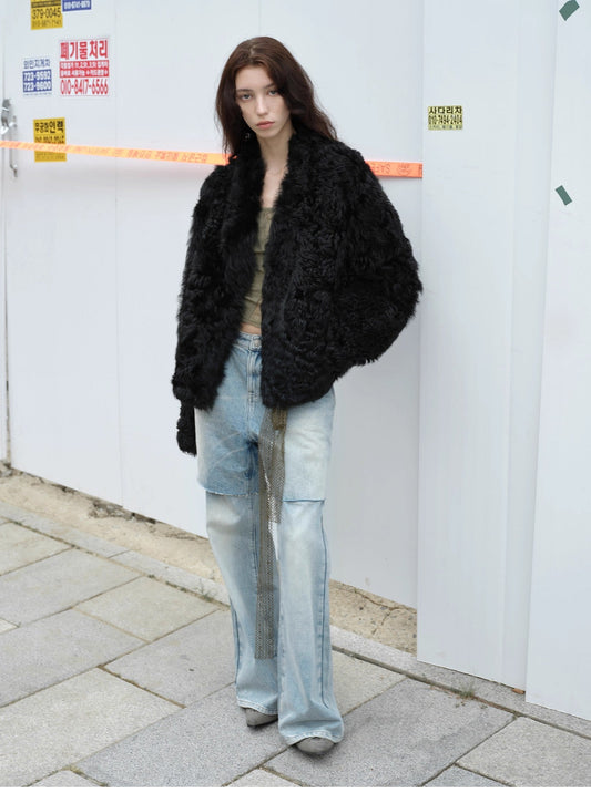 Beethoven's Night Reversible Tuscan Sheepskin Coat