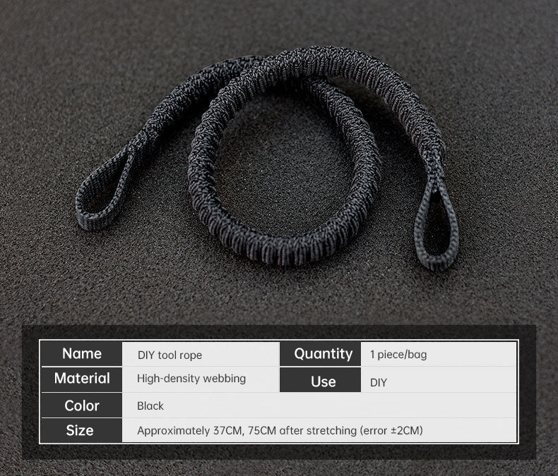 Func. tool rope, equip. tools, phone anti-loss hooks, bag & pant dec. ropes