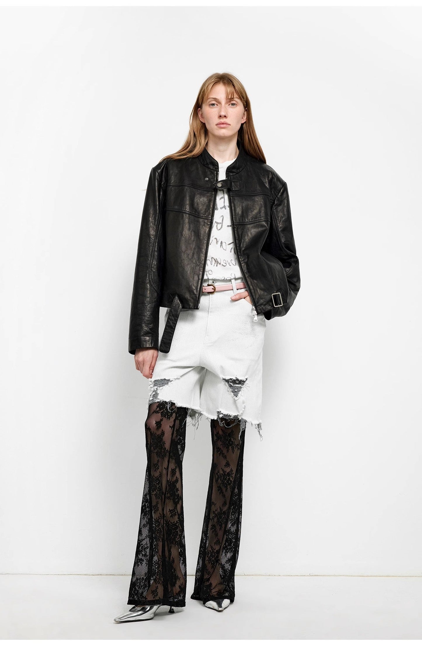 Caramel Mountain Retro Sheepskin Motorcycle Jacket