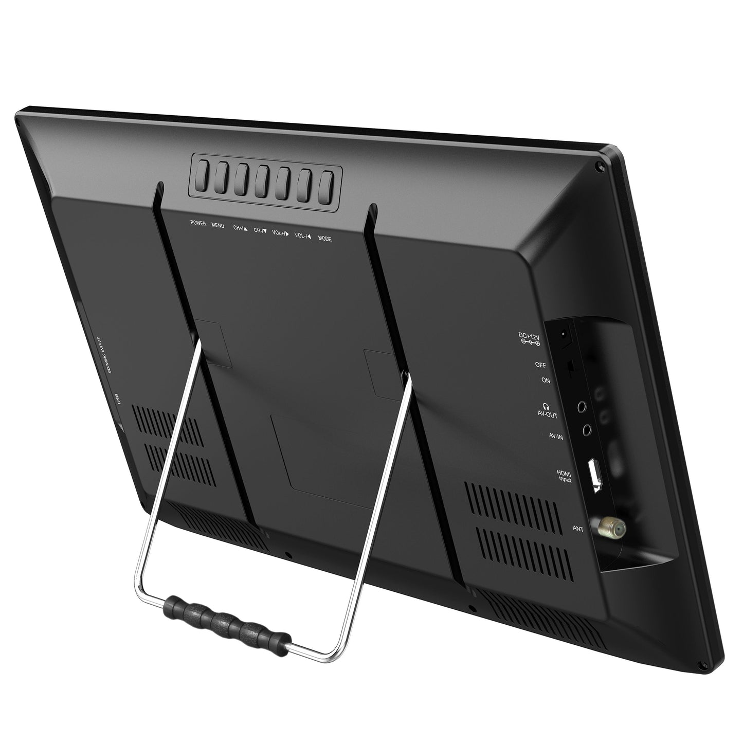 Supersonic Portable 16" 12 Volt Digital LED TV with USB, SD, and HDMI Input, Built-in Rechargeable Lithium Ion Battery and FM Radio (SC-2816)