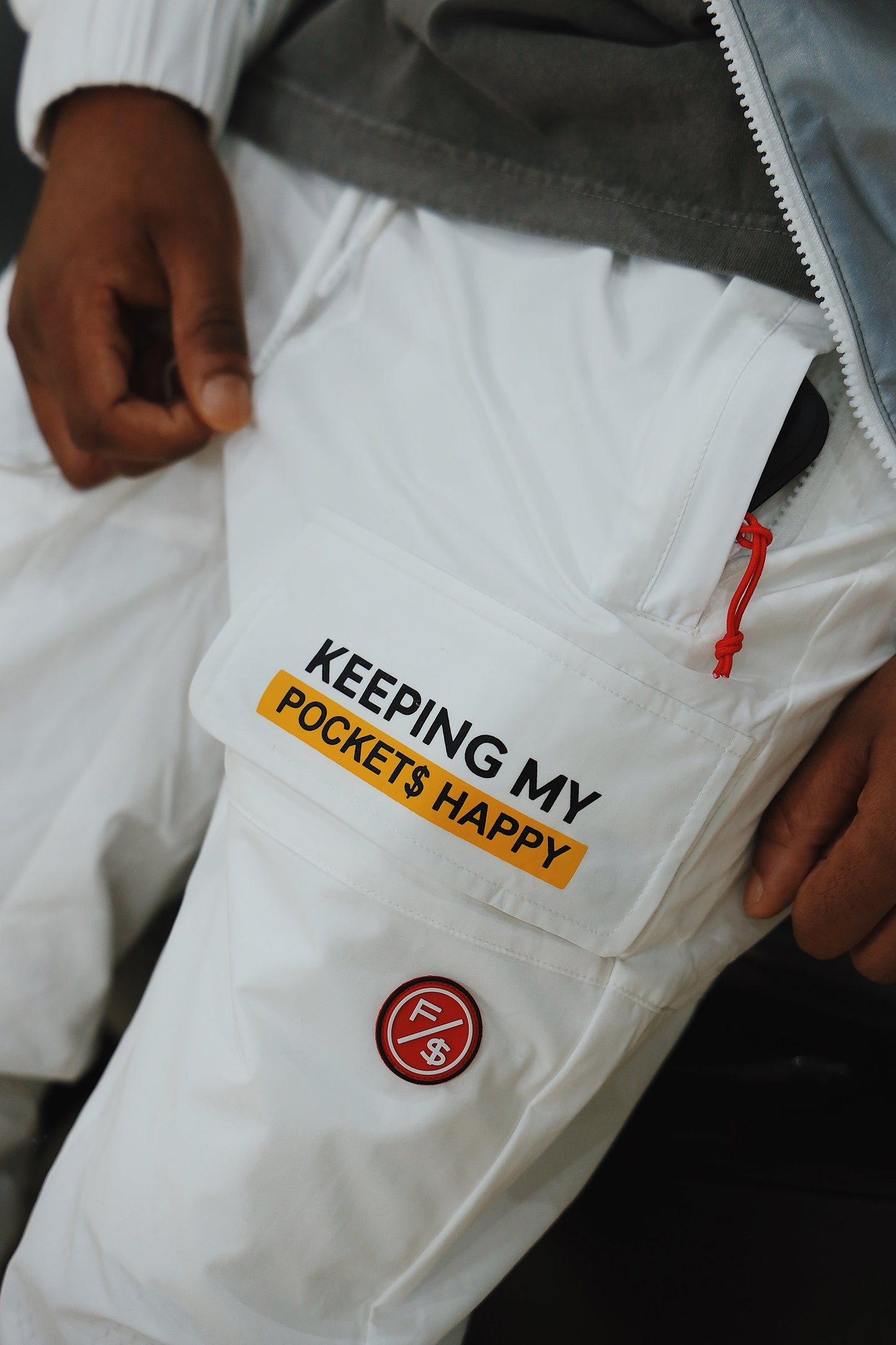 Happy Pockets Jogger (White)