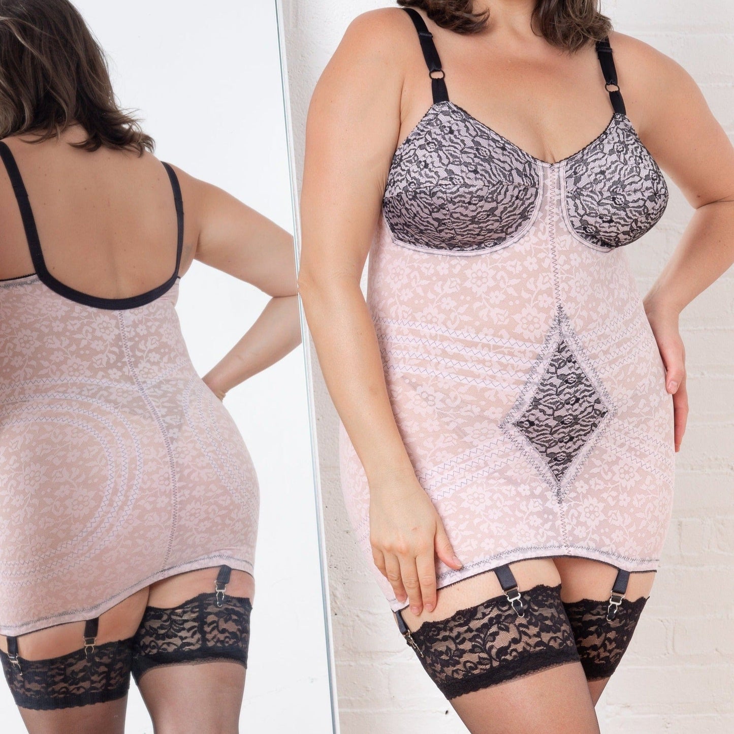 Style 9357 | Body Briefer Extra Firm Shaping - Pink/Black