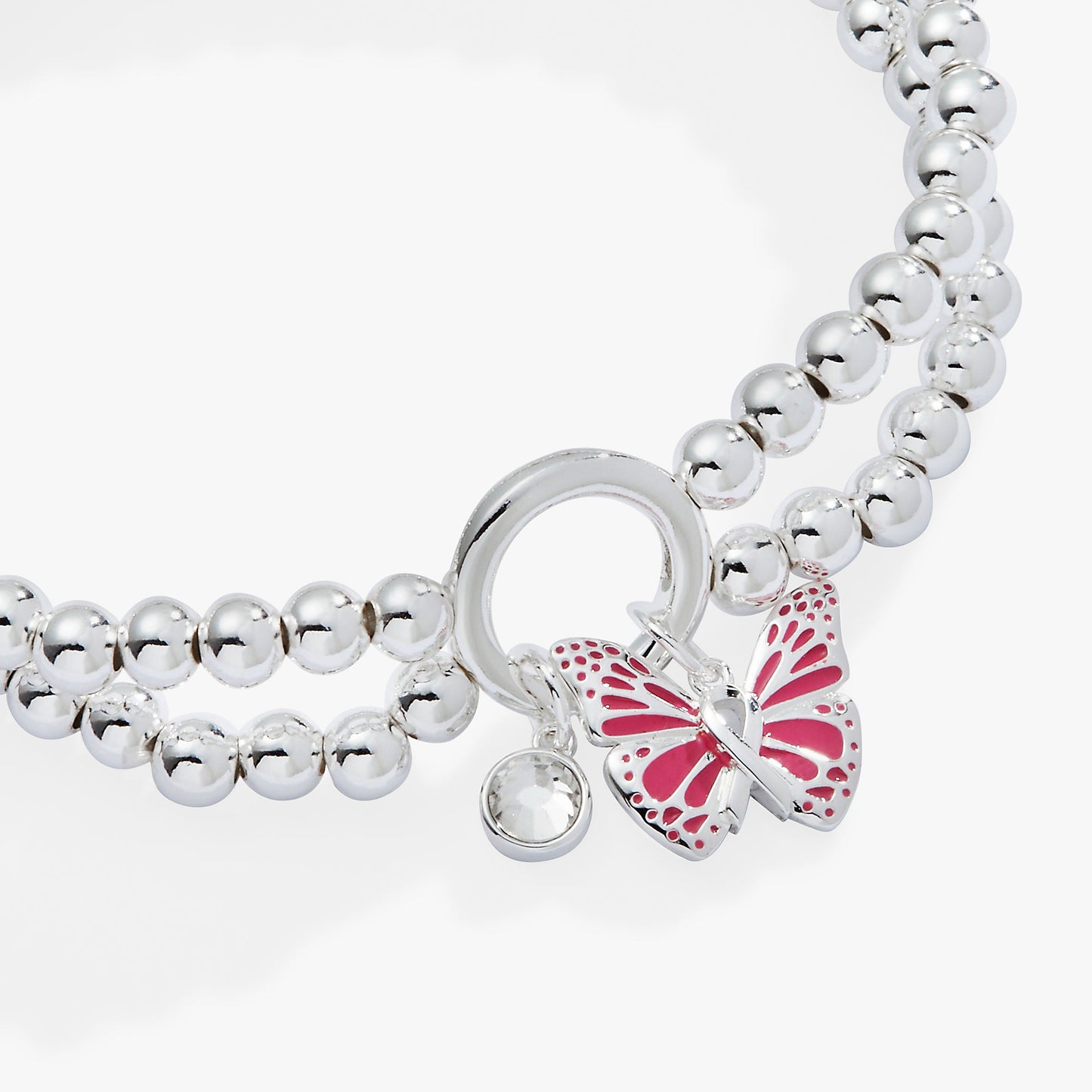 Breast Cancer Awareness Butterfly Stretch Bracelet