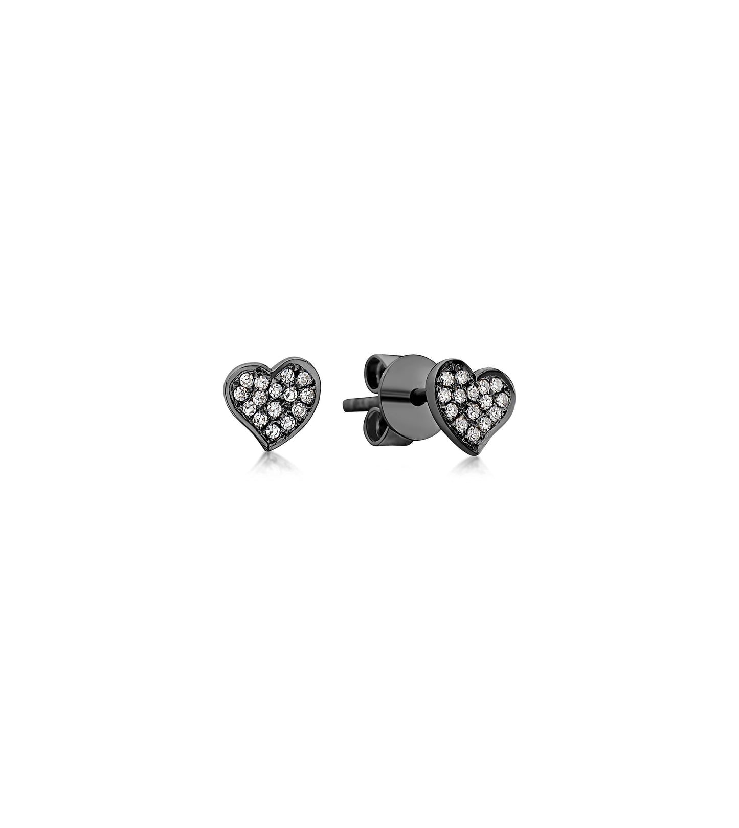 Diamond Heart Stud Earring