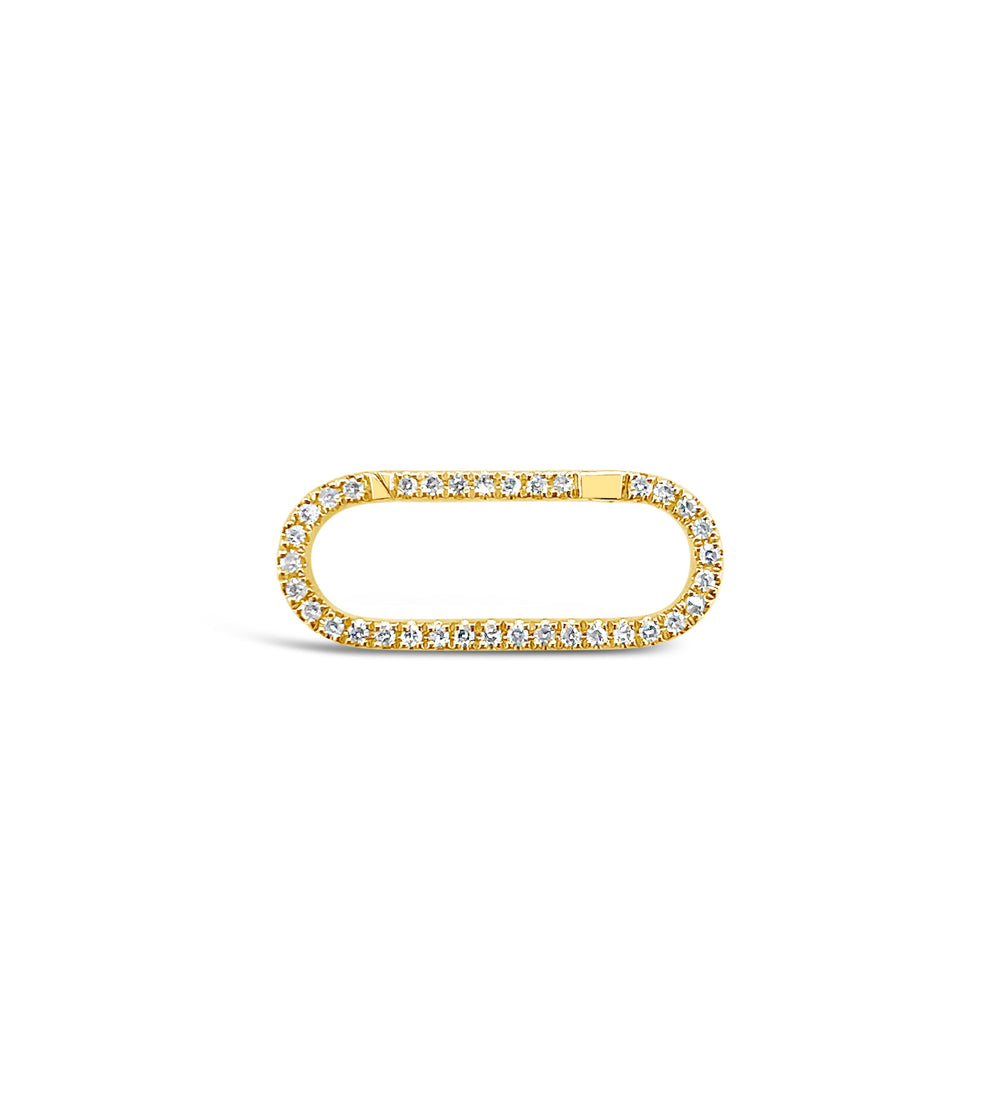 Diamond Oval Connector Clasp