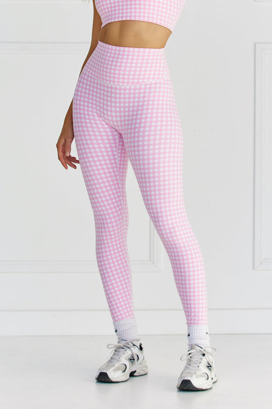Astoria LUXE BALANCE Full Length Legging - Pink Gingham