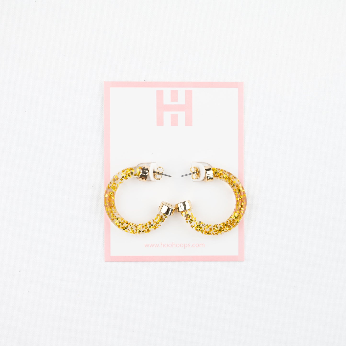 Mini Hoops - Gold Glitter