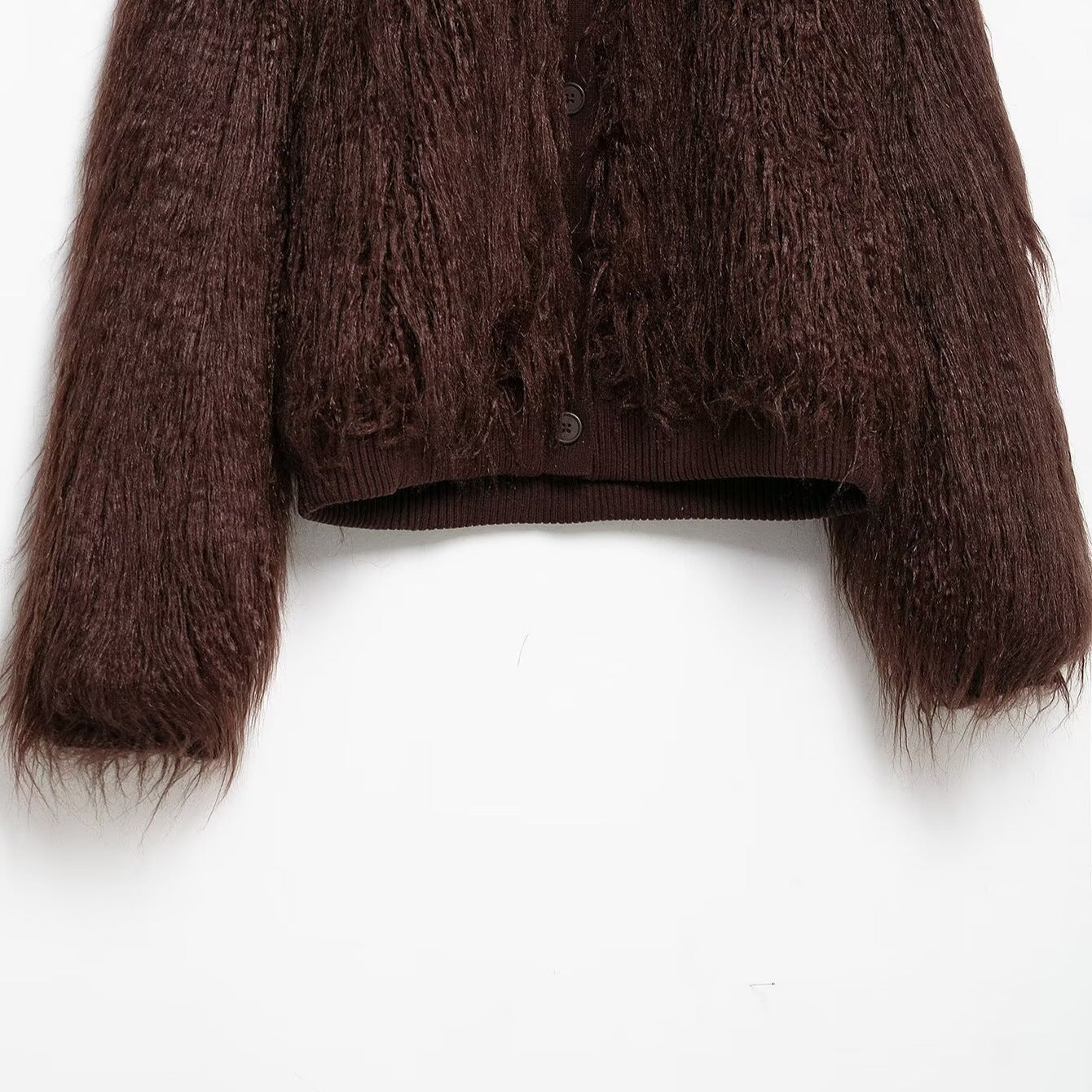 Brown Stand-Up Collar Jacket for Women, Gramercy, BYMANYC New York.