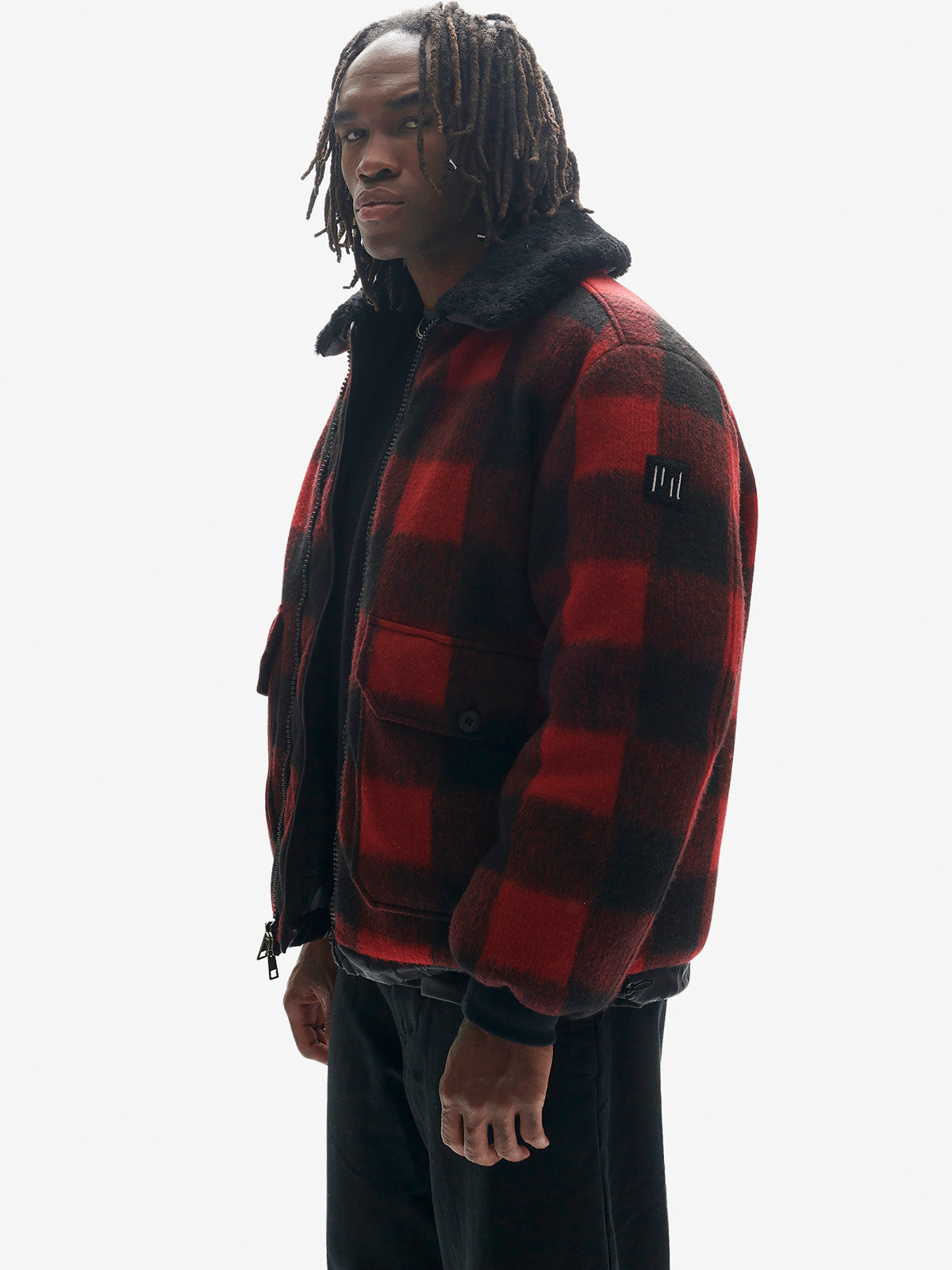 Down Field Jacket - Red/Black Plaid
