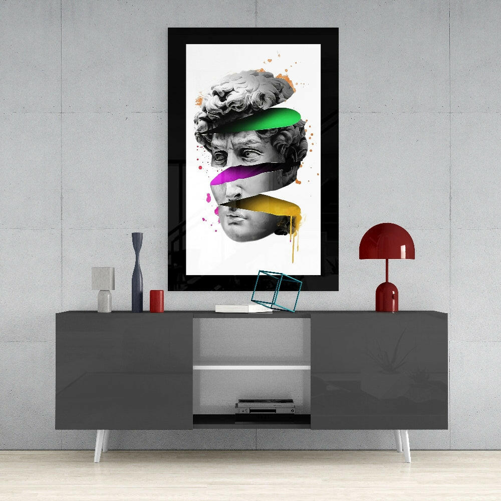 Modernity in Sculpture Glass Wall Art