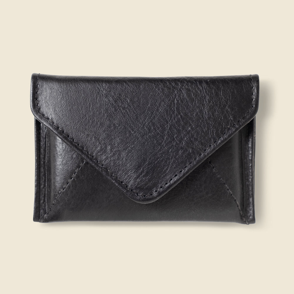 Mini Envelope Wallet with RFID Protection - Black