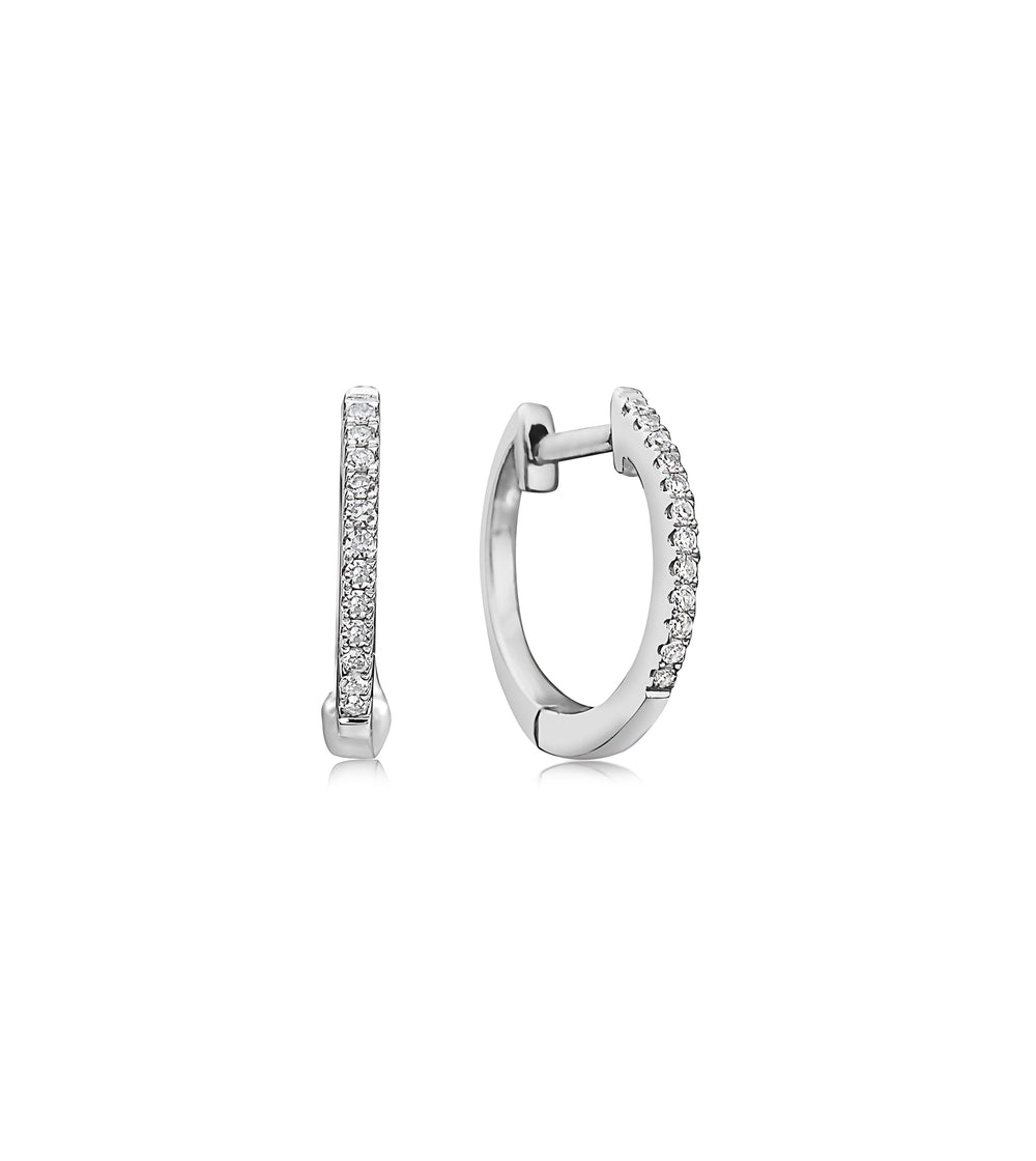 Diamond Signature Huggie Hoop Earring