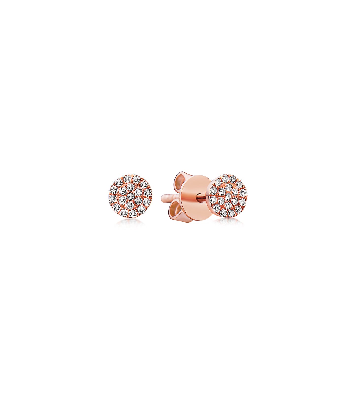 Diamond Round Stud Earring