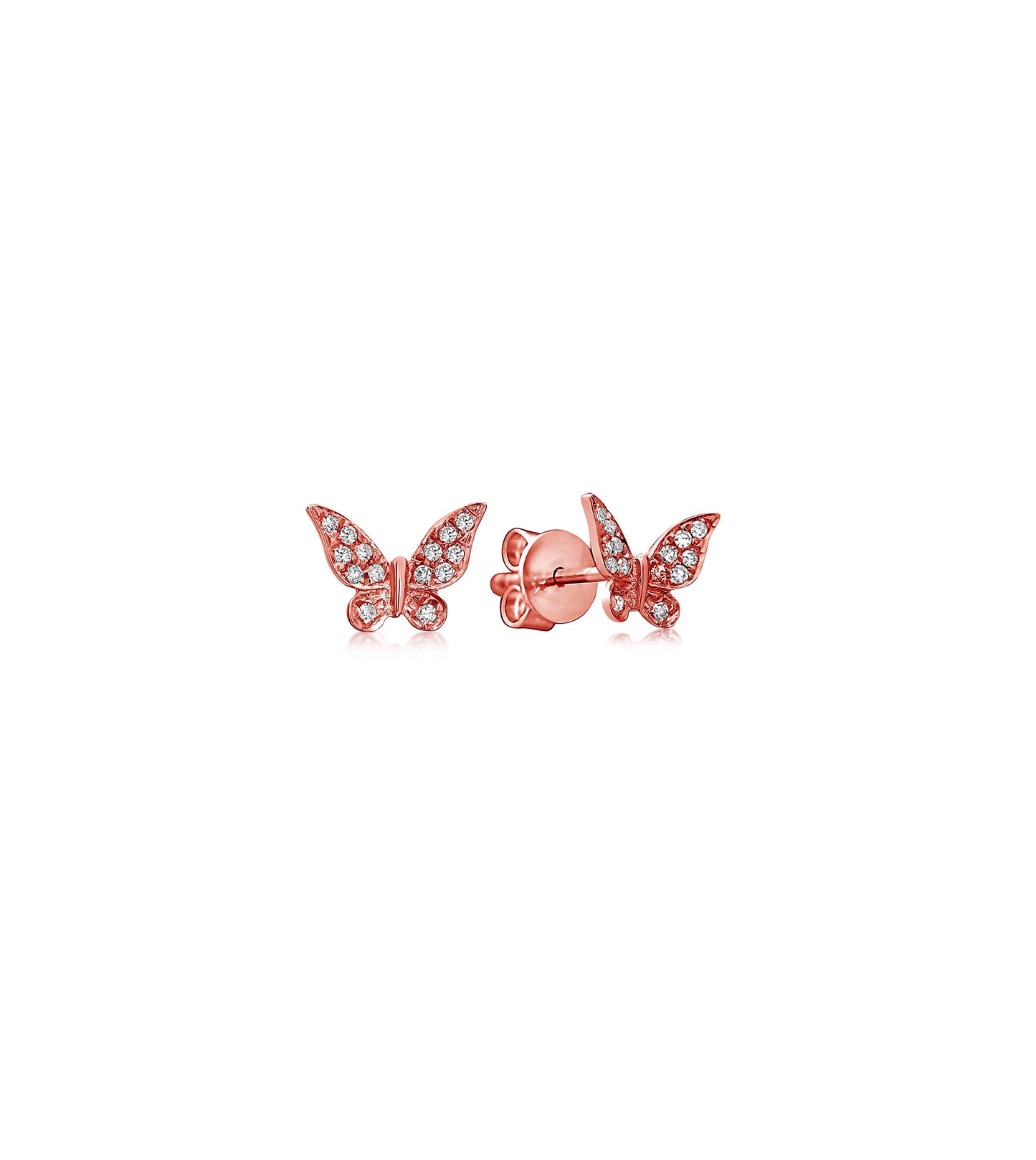Diamond Butterfly Stud Earring