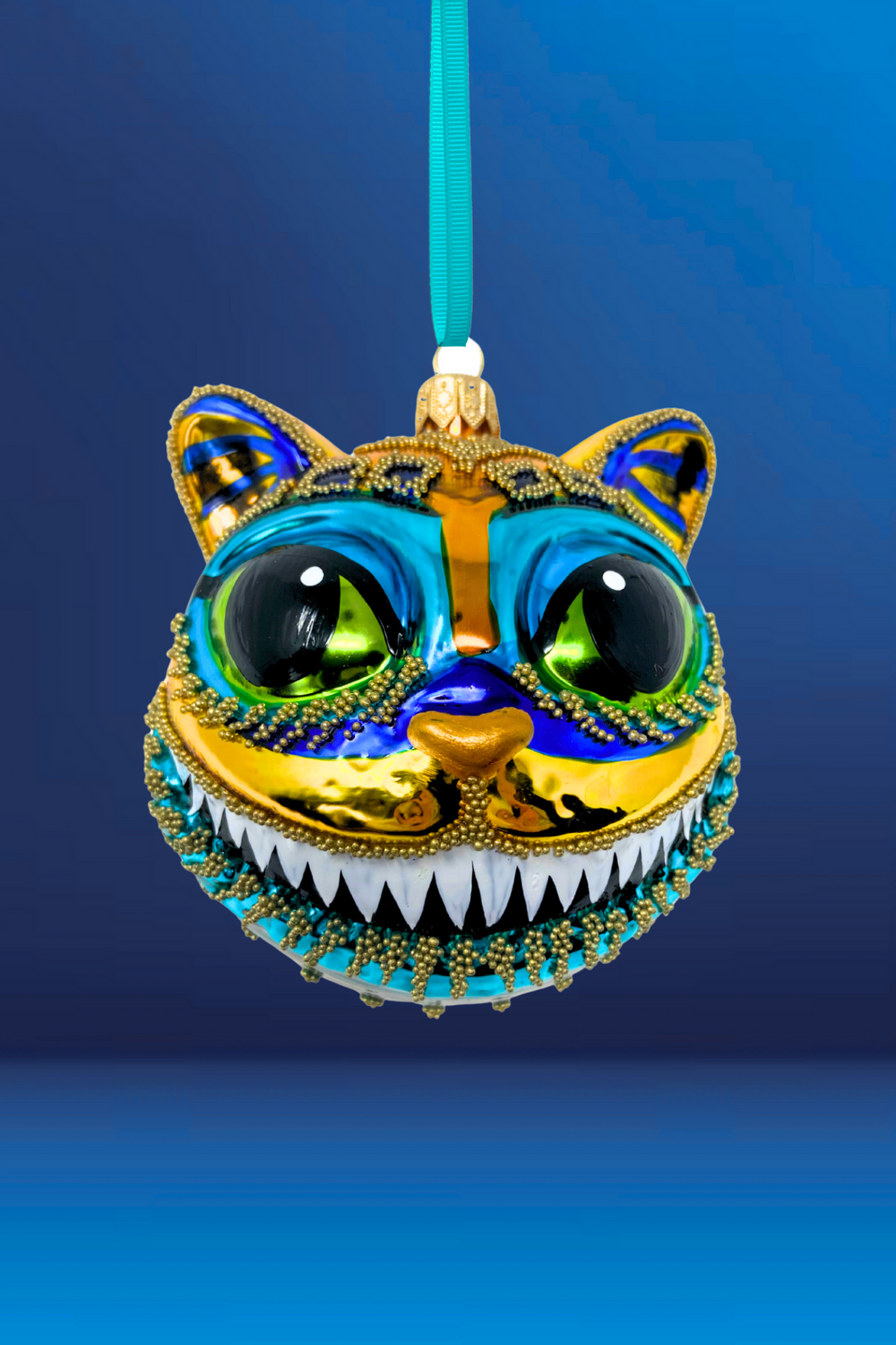 Egyptian Cheshire Cat Glass Ornament
