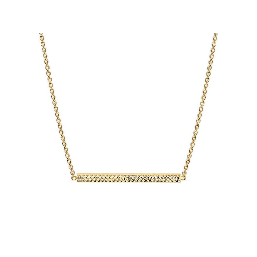 Diamond Cut Bar Necklace