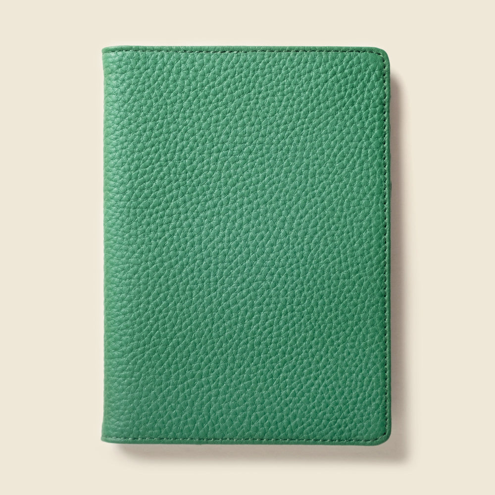 Leather Passport Wallet with RFID - Green